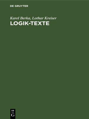 cover image of Logik-Texte